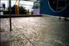 Concrete at The Florida Aquarium Shedding Water